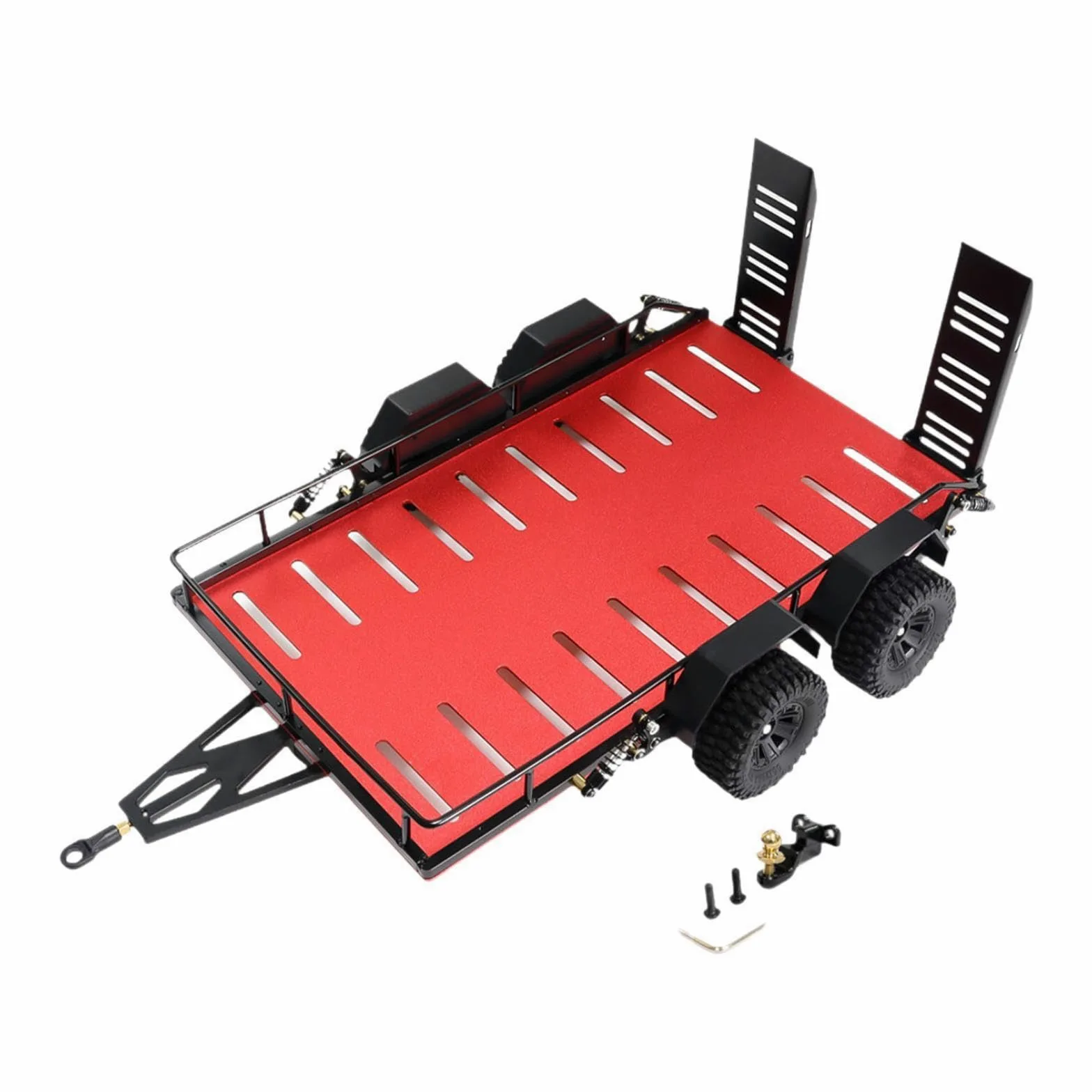 Remolque de metal estable para coche RC, piezas de mejora para | orugas 1/18: fácil de instalar, protege el chasis y es un accesorio sencillo.