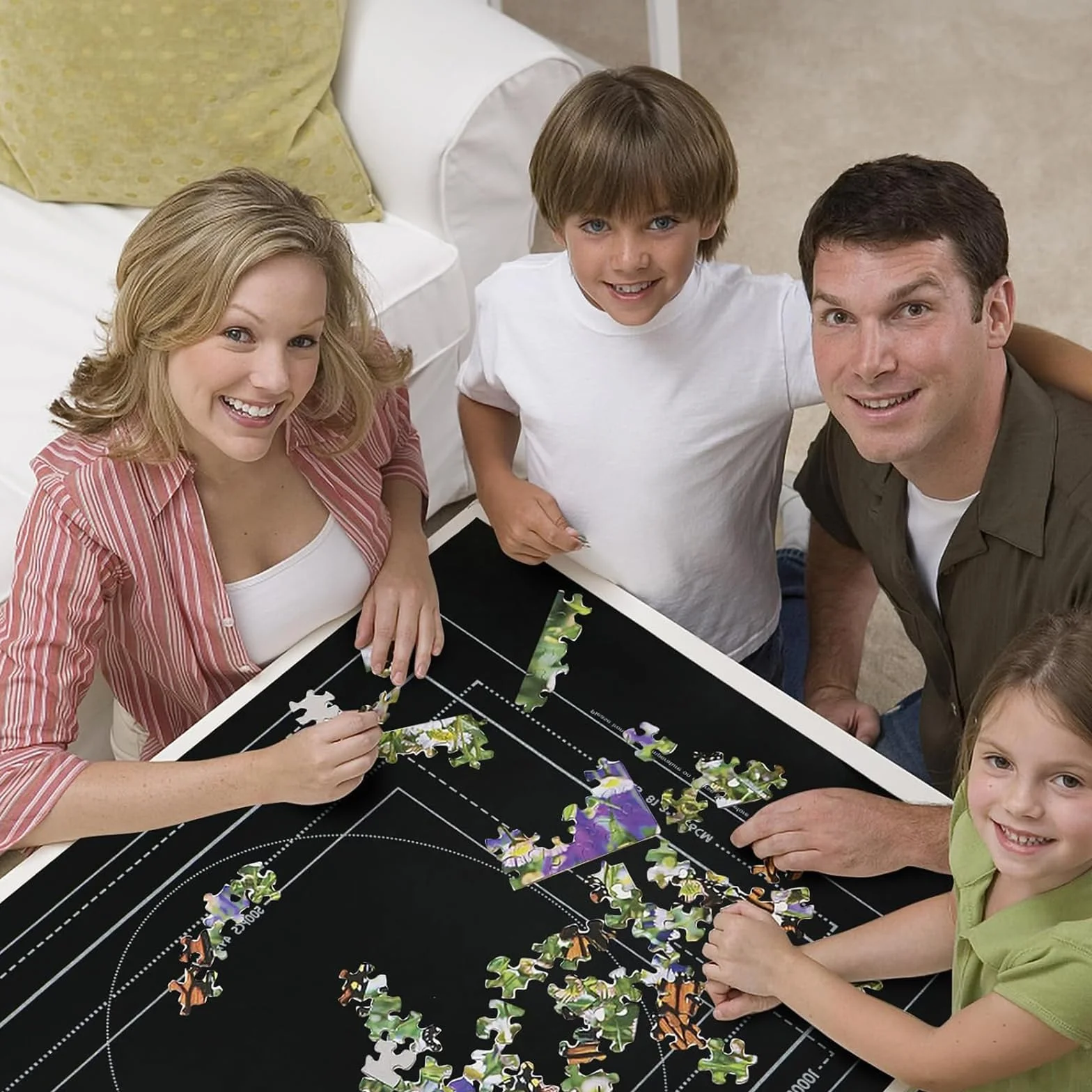 Puzzelmatten für Puzzle bis 1000, Puzzle Teppich Matte, Teppich für bis zu 1500 Teichen, praktischen Zubehör zur Aufbewahrung von Puzzles, Jigsaw Mat