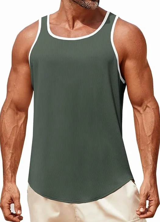 Runcati Camiseta sin mangas para hombre gimnasio fitness entrenamiento