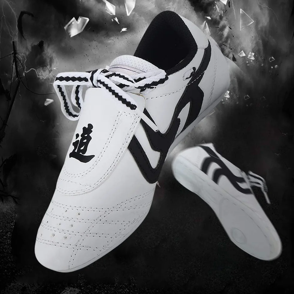 Zapatillas de Taekwondo Antideslizantes Artes Marciales Adultos Niños Talla 28-45 Blanco