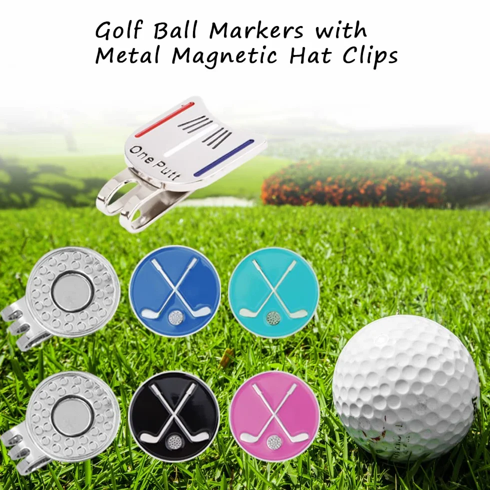 Abrazaderas Magnéticas para Tapas De Golf Juego De 2 con Pinzas De Metal