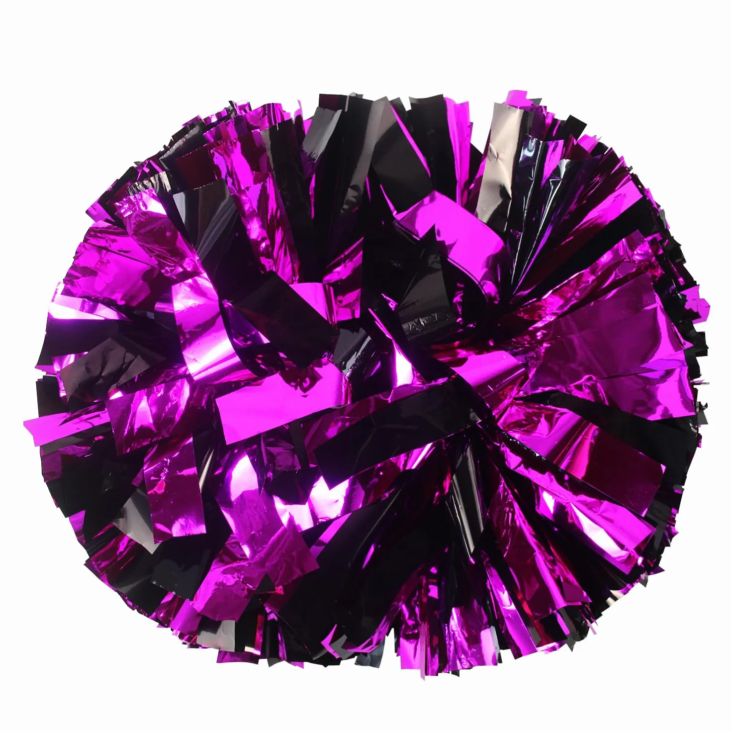 Lovecheer 2 pompones metálicos animadora negro rosa intenso asa fiestas baile deportes espíritus