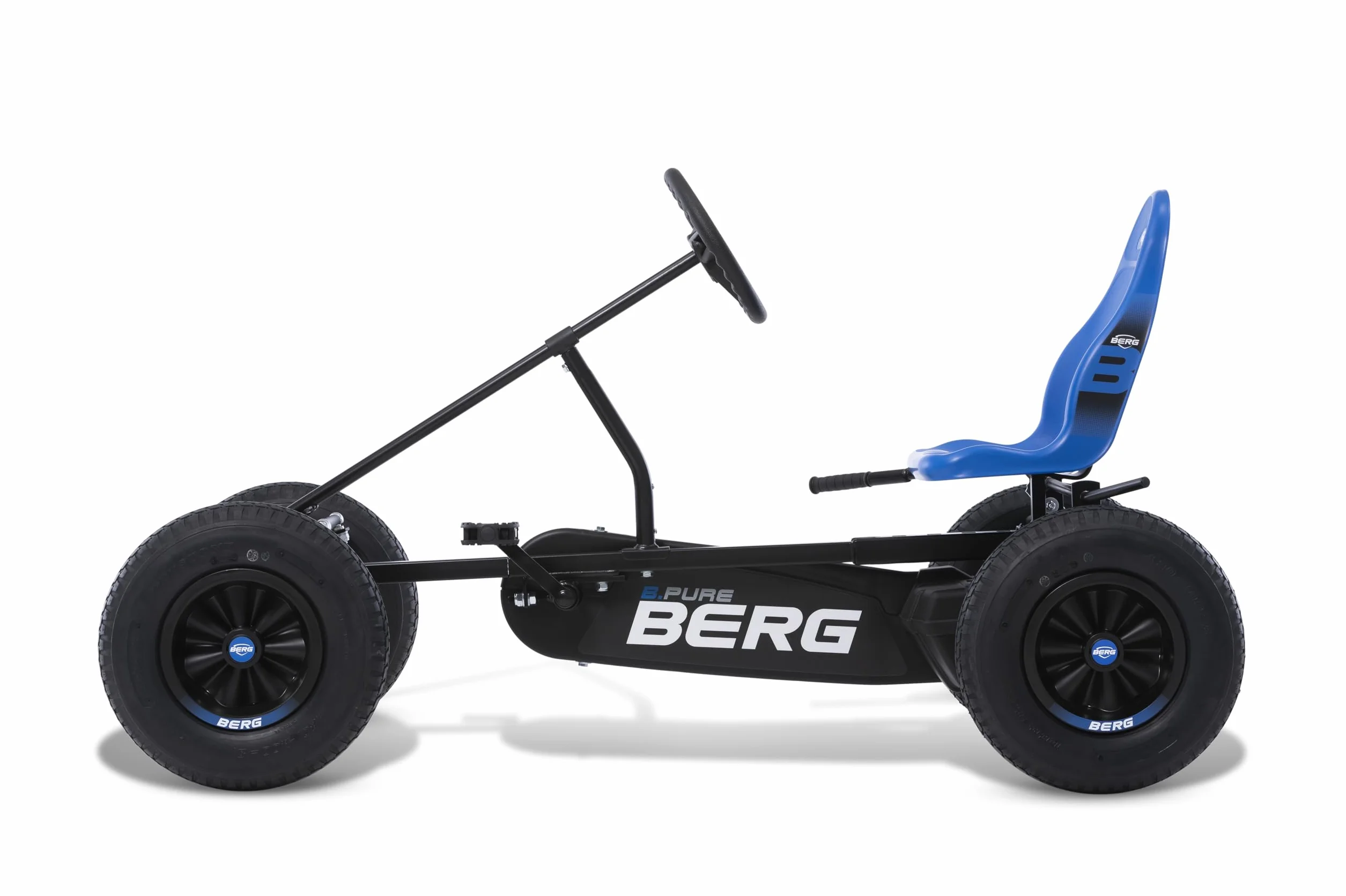 BERG Kart a Pedales XL B.Pure Blue BFR | Azul, a partir de 5 años, freno BFR (adelante, atrás, frenado), cuadro de acero resistente, asiento regulable