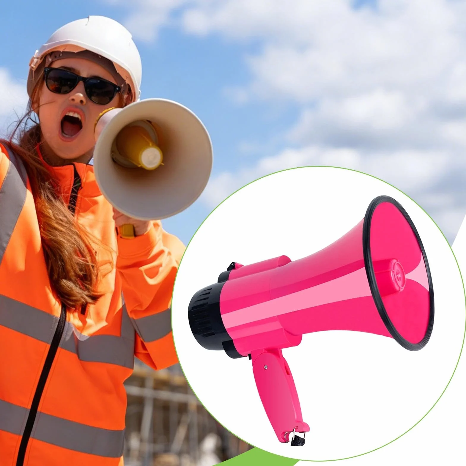 Kowaku Altavoz Megáfono 30 W Portátil Multifuncional para Actividades al Aire Libre