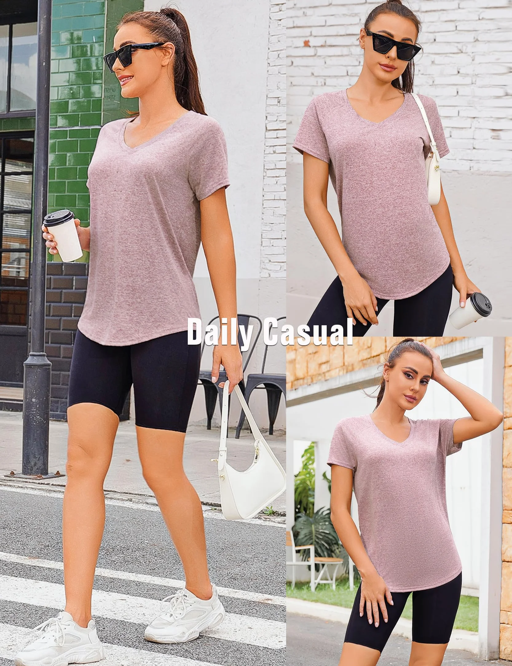 Camiseta Deportivo Mujer Manga Corta Holgada Secado Rápido Malla Yoga Fitness Top Ropa Entrenamiento