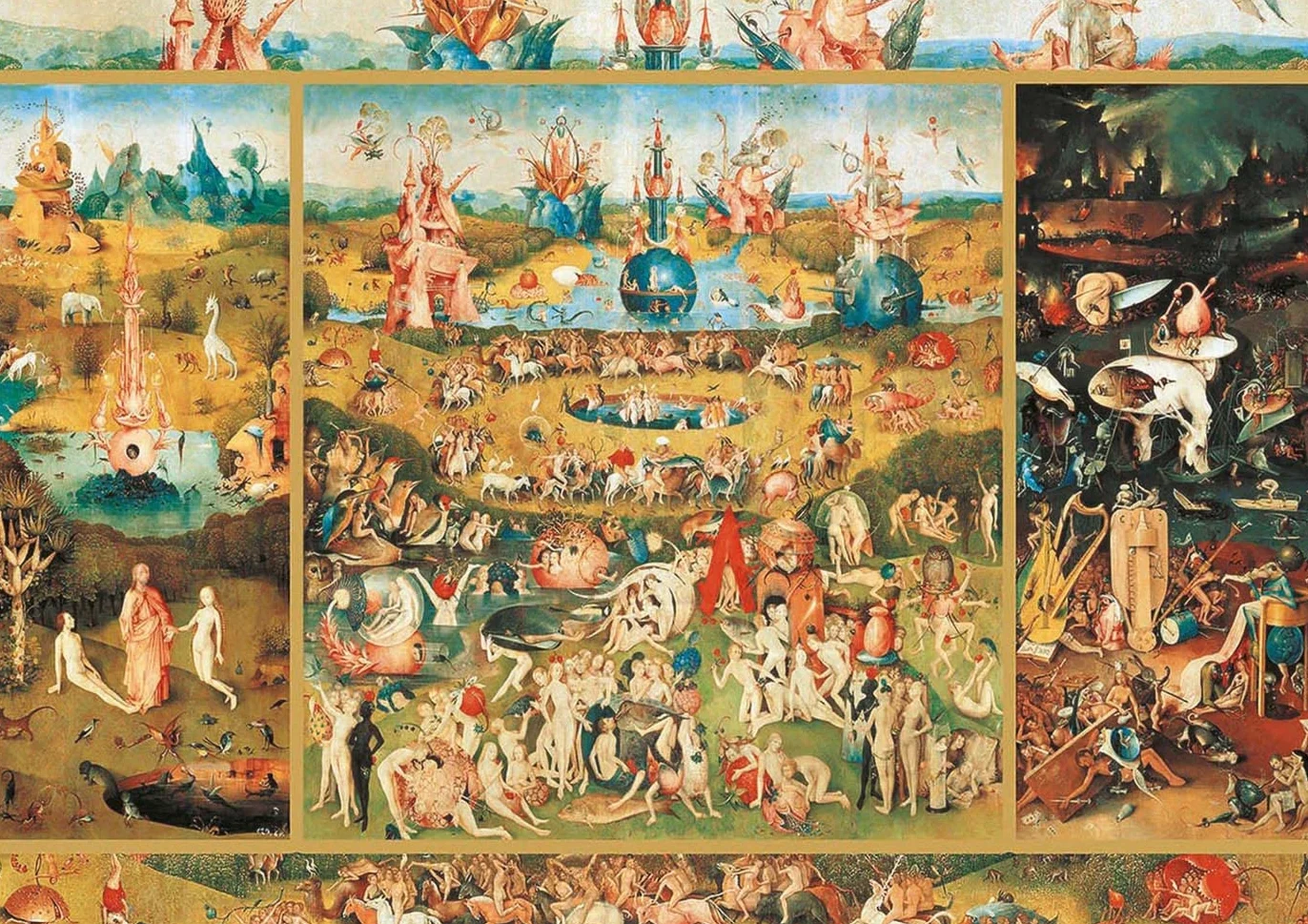 Educa - Puzzle de 2000 Piezas para Adultos | El Jardín de Las Delicias. Incluye Pegamento Fix Puzzle. A Partir de 14 años (18505)