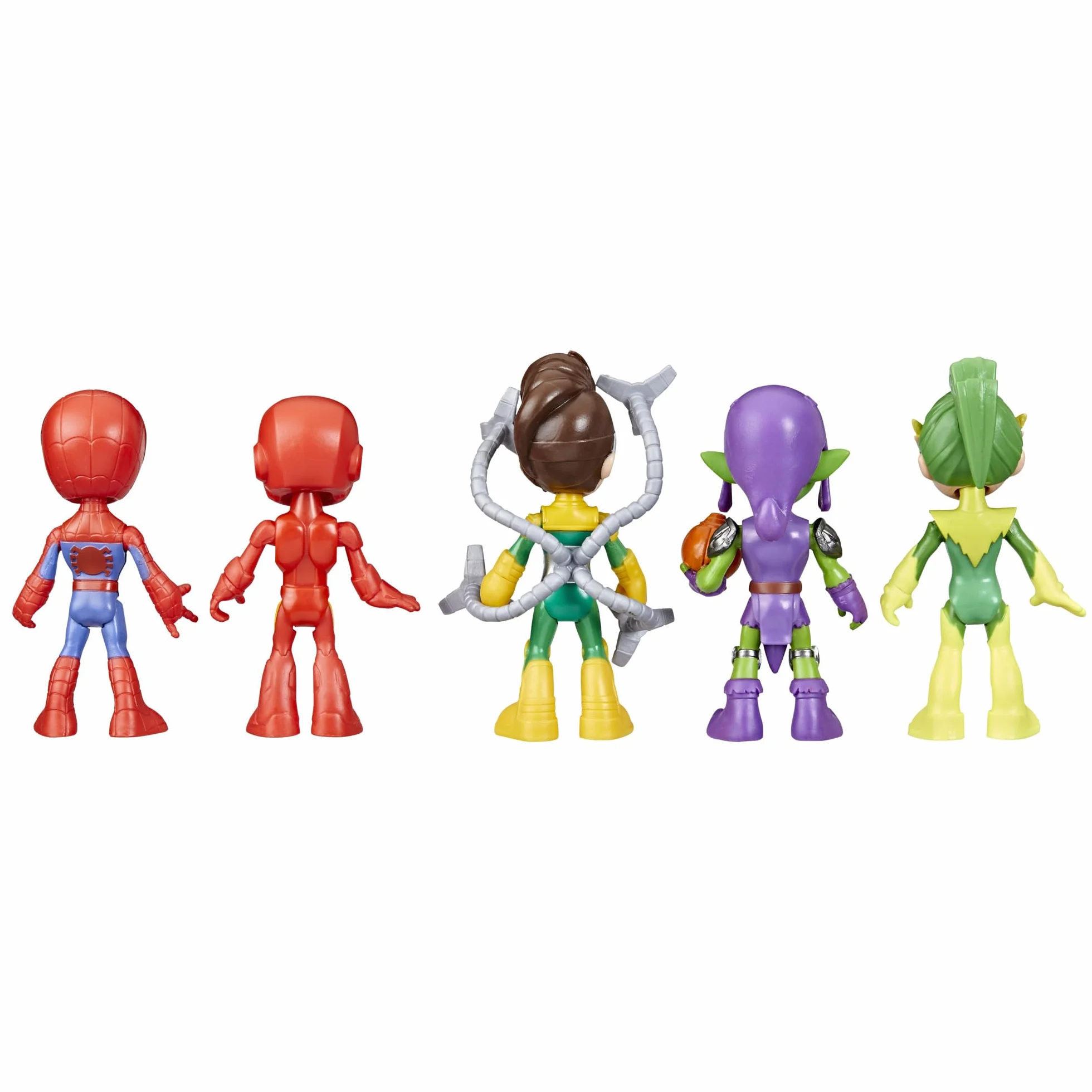 Hasbro Spidey and His Amazing Friends Pack de Amigos y Enemigos, 5 Figuras de Acción de 10 cm, Juguete de Superhéroes para Niños de 3 Años o Más