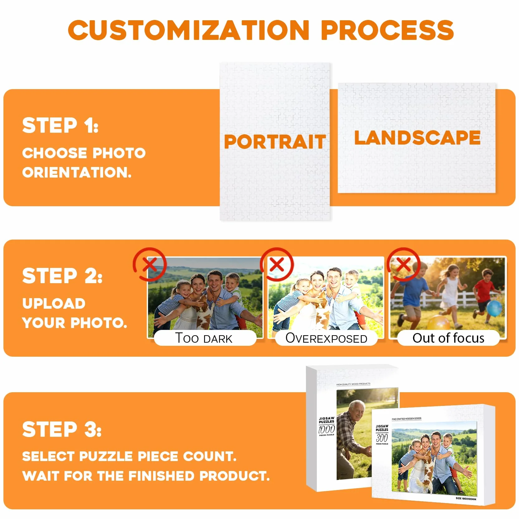 Puzzle Personalizado con Fotos – CREA tu Puzle Personalizado con Imagen, Regalo para Pareja, Familia o Amigos, Puzzle con Foto Personalizable para Cumpleaños, Aniversario o Navidad