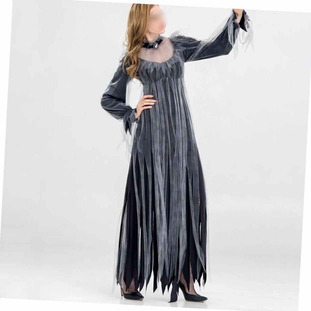 2 Piezas traje para cosplay vestido cosplay vestidos de gala vampiro Ideal para disfraces de Halloween traje de para el rendimiento vestido de disfraz de bruja para adultos