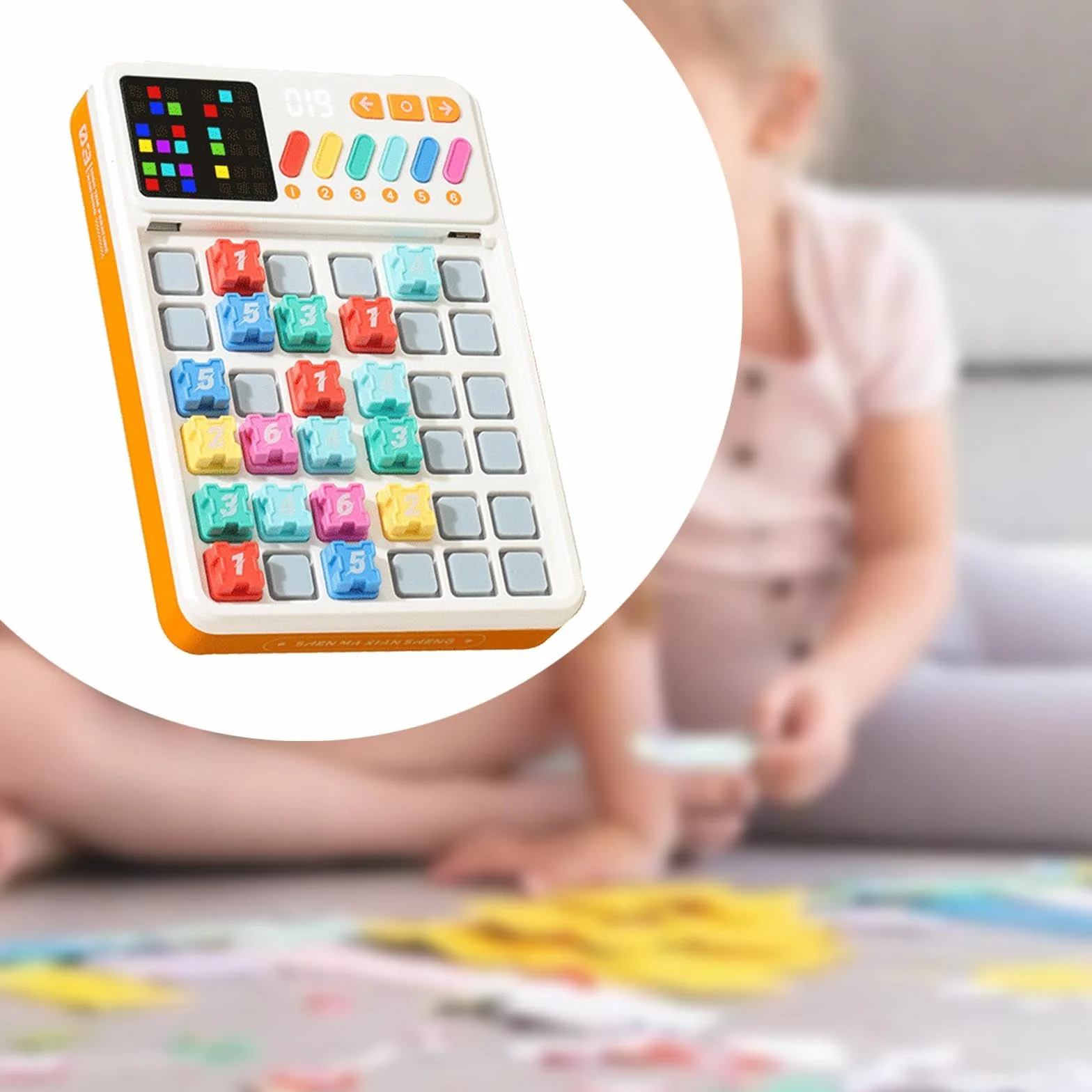Perfk Máquina de Sudoku Inteligente con Luz, Juego de Rompecabezas para Niños, Entrenamiento del Pensamiento Matemático