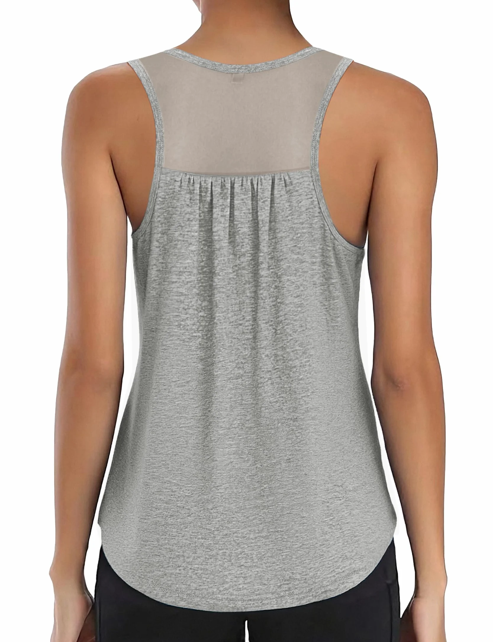 Camiseta Deportiva Mujer Tirantes Espalda Malla Sin Mangas Transpirable Ligera Fitness Running Yoga S-3XL