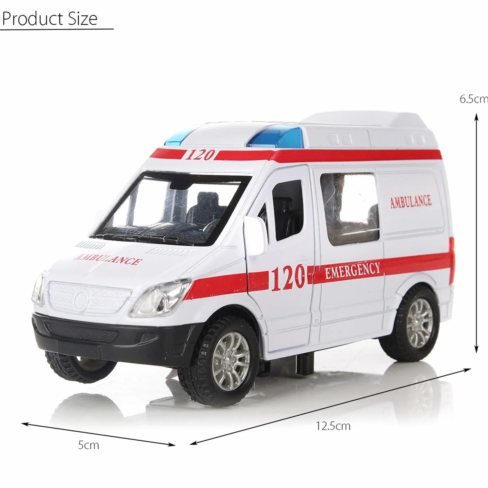 2X Ambulancia VehíCulos MéDicos Juguetes 1/32 AleacióN Diecast Modelo de AutomóVil con LightandSound Regalo para NiñOs