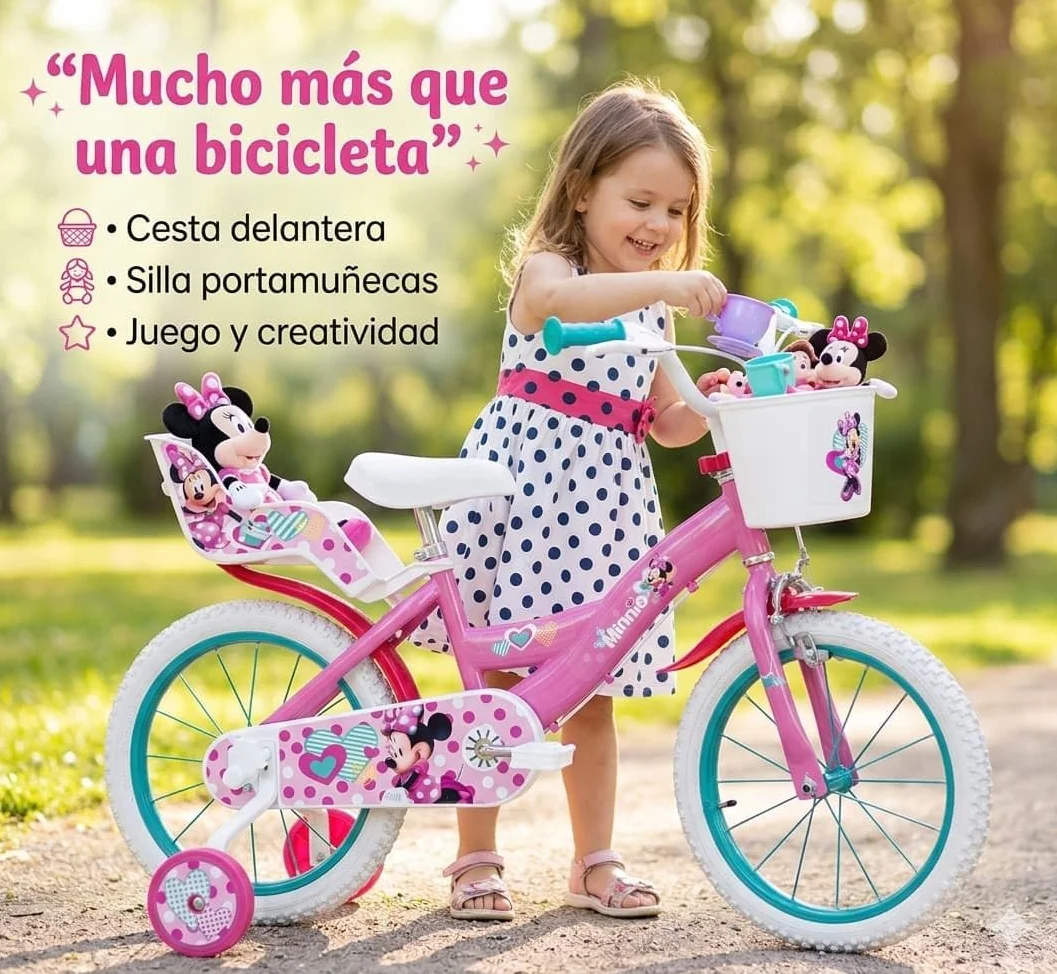 TOIMSA Bicicleta 16" Minnie Huffy 5/8 Años