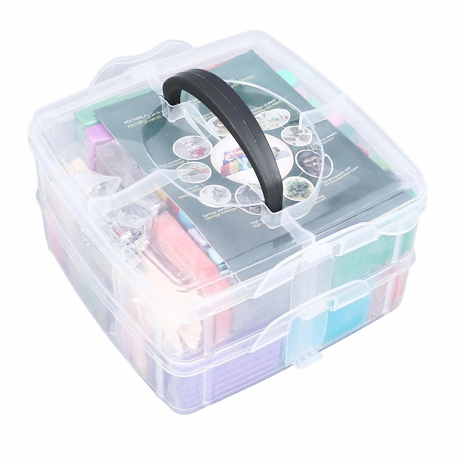 50 Colores Juego de Arcilla para Modelar, Kit Inicial de Arcilla Polimérica Segura y Ecológica, Ideal para Niños +3 Años, con 5 Herramientas y Caja de Almacenamiento