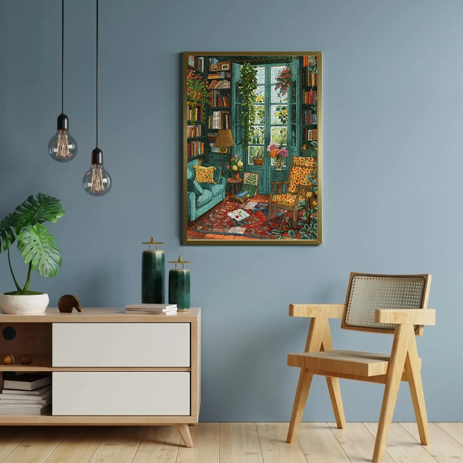 Rompecabezas de estudio acogedor para adultos de 1000 piezas, 70 cm x 50 cm, estilo Clásico, cartón de, rompecabezas jigsaw para adultos