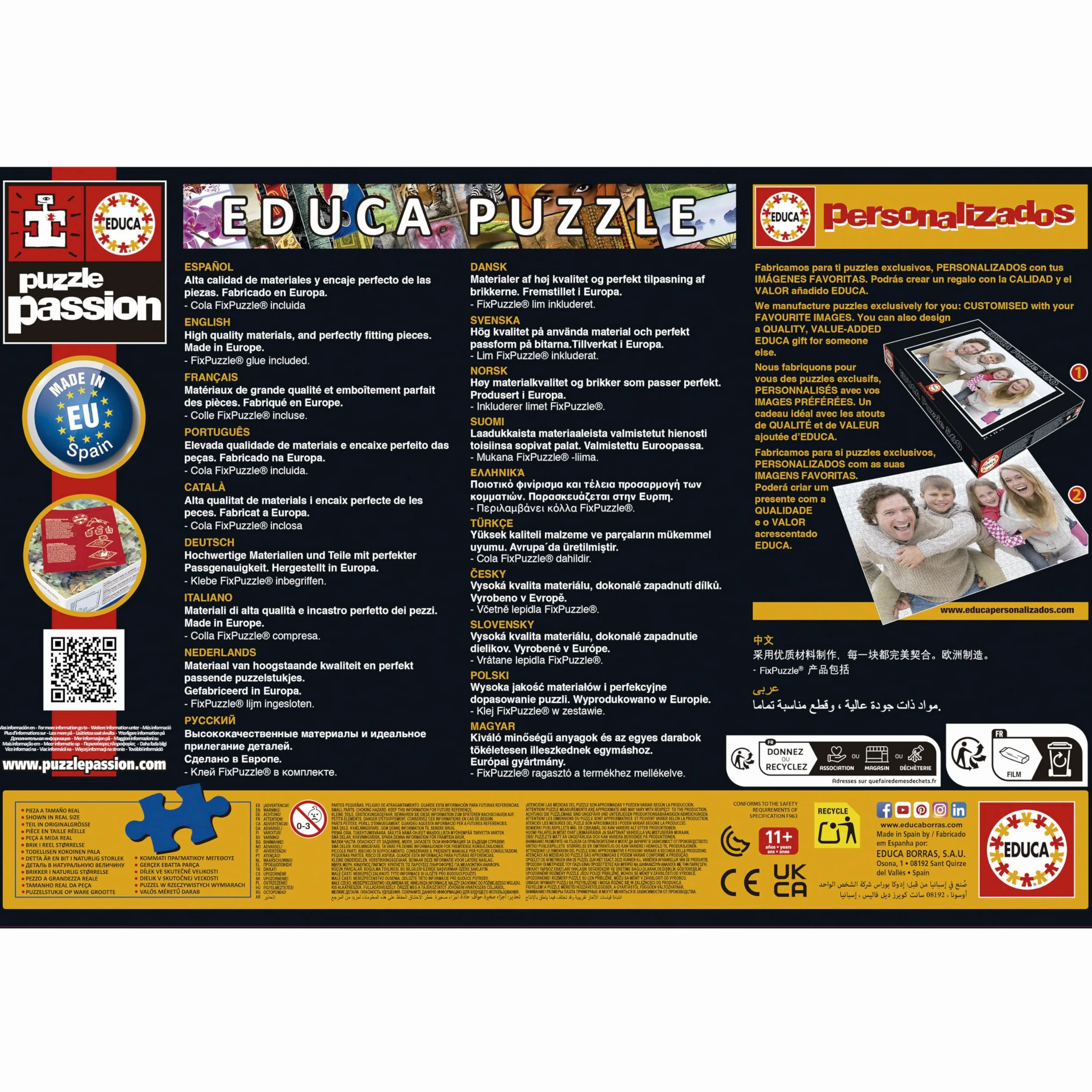 Educa - Puzzle de 500 Piezas para Adultos | Encuentro de Dinosaurios. Incluye Pegamento Fix Puzzle. A Partir de 11 años (15969)