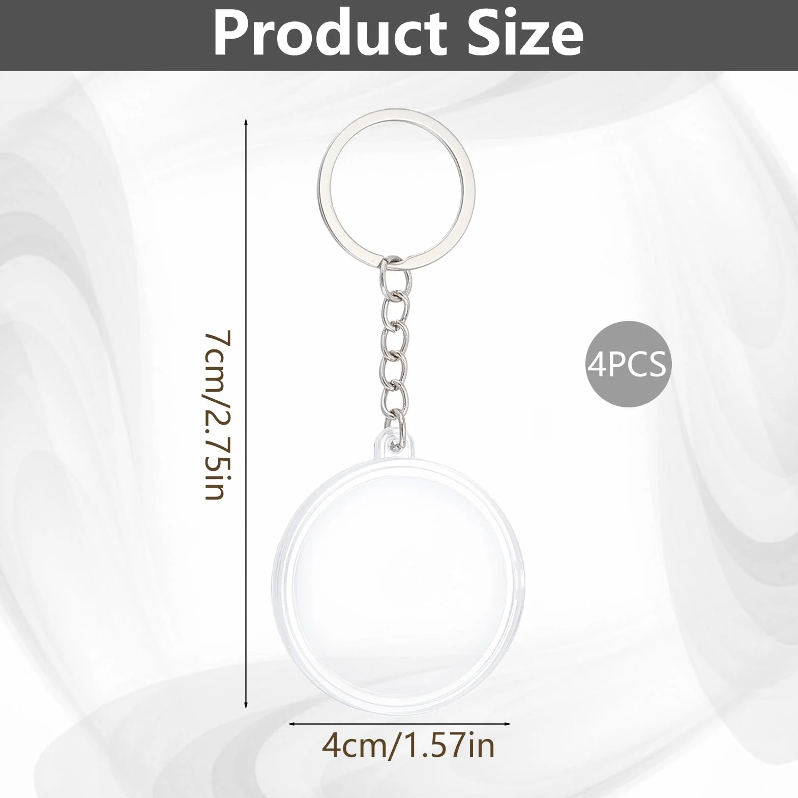 NICENEEDED 4 Llavero Porta Monedas, 1.57" Estuche Transparente con Cápsulas Duras para Monedas, Ideal para Medallones Y Colección de Monedas de Recuerdo.