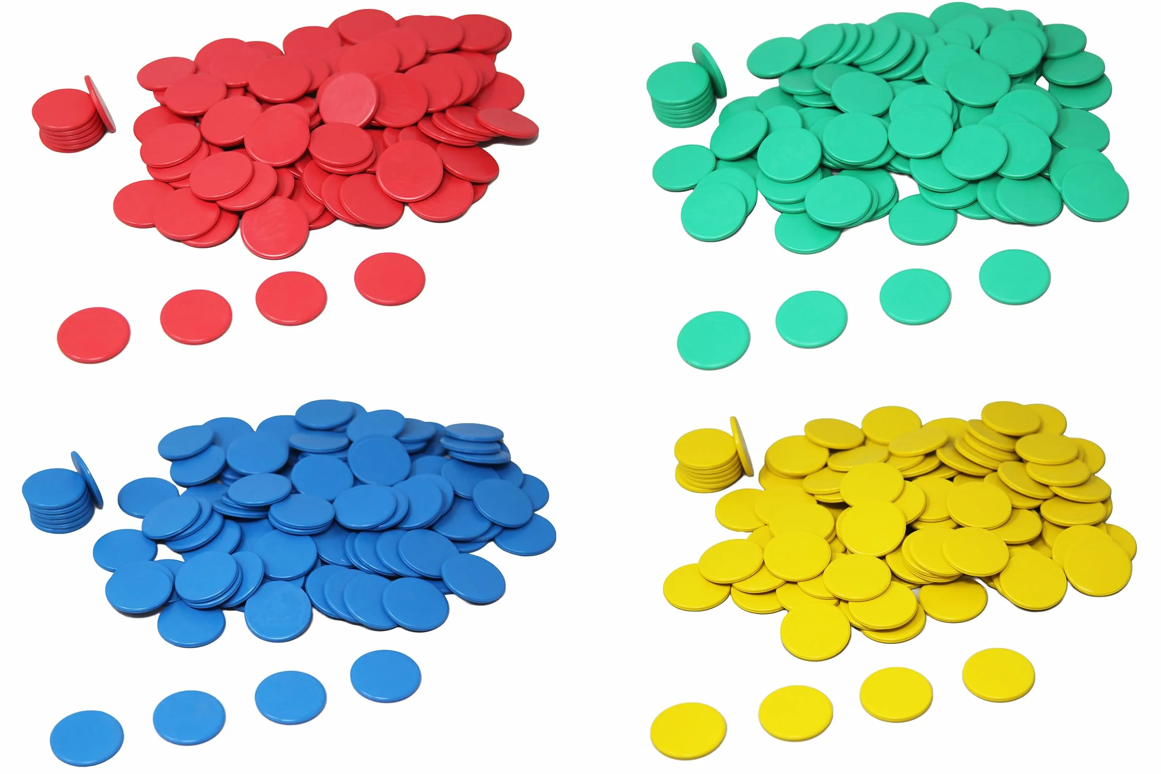 Fichas de Juego Rojas (100 Piezas) de RE-Plastic® | Fichas contadoras Fichas marcadoras ø 25 mm