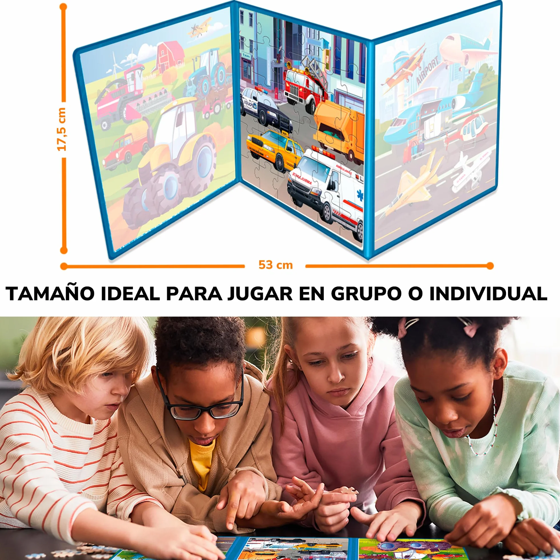 QUOKKA Puzzle Magnetico 36 Piezas Transporte Juegos Viaje Niños 3 4 5 Años Regalo