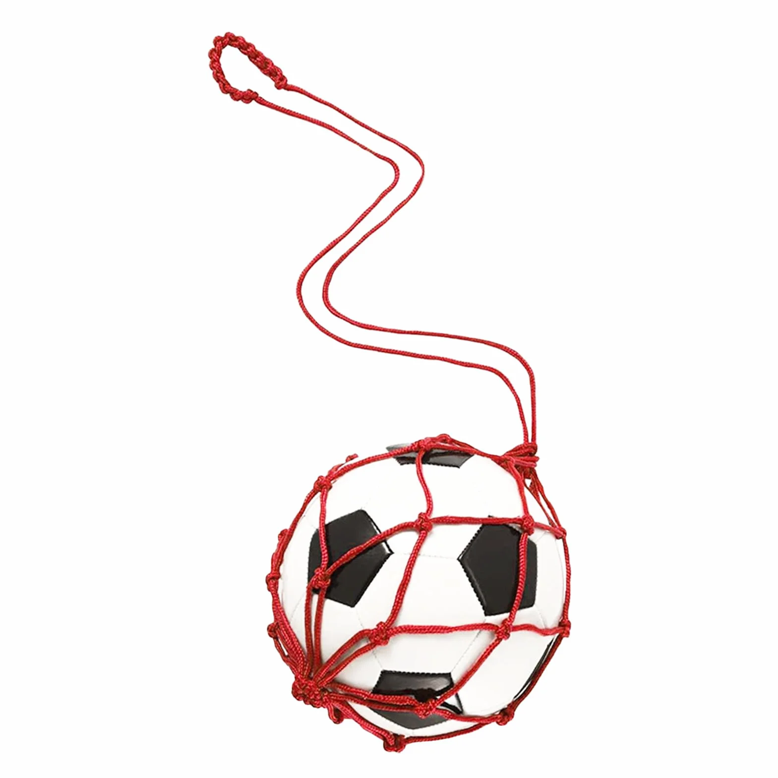 Malla para balones de fútbol con cordón, almacenamiento de voleibol, portador de una sola pelota