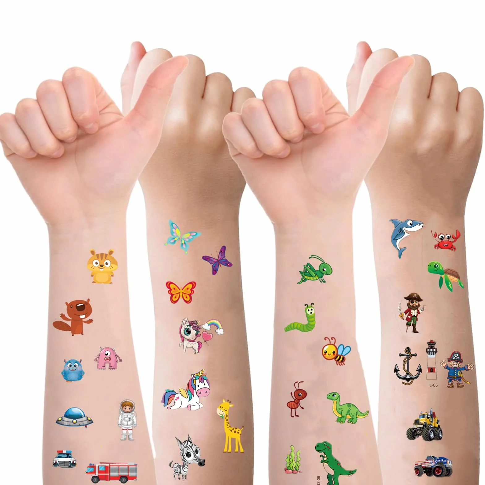 Fhlbestyu Tatuajes Temporales Niños 350+, Tatuajes Niñas Unicornio Sirena Mariposa Regalo de Decor Fiesta Para Niños Tattoos Infantiles Regalos de Fiesta Cumpleaños Impermeables