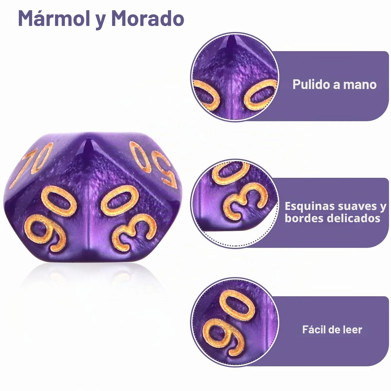 DND - Juego de dados para Dungeon and Dragons, 7 piezas de dados poliédricos de nebulosa morada, juegos de rol, juegos de mesa D&D D20 D12 D10 D8 D6 D4