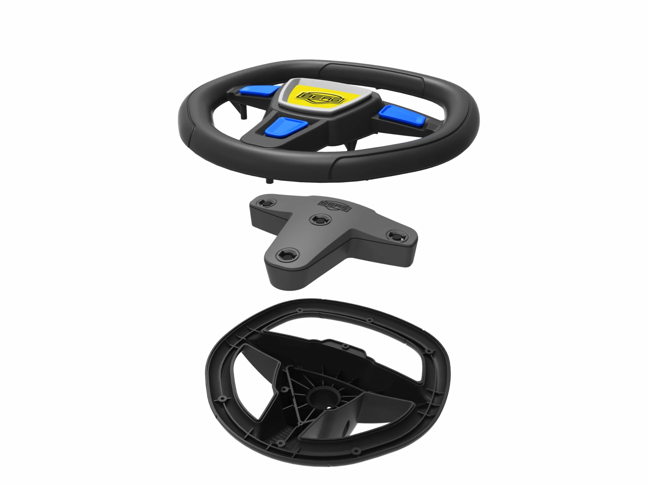 BERG Kart a Pedales Soundbox Race | cuadro de acero resistente, asiento regulable, eje oscilante estable