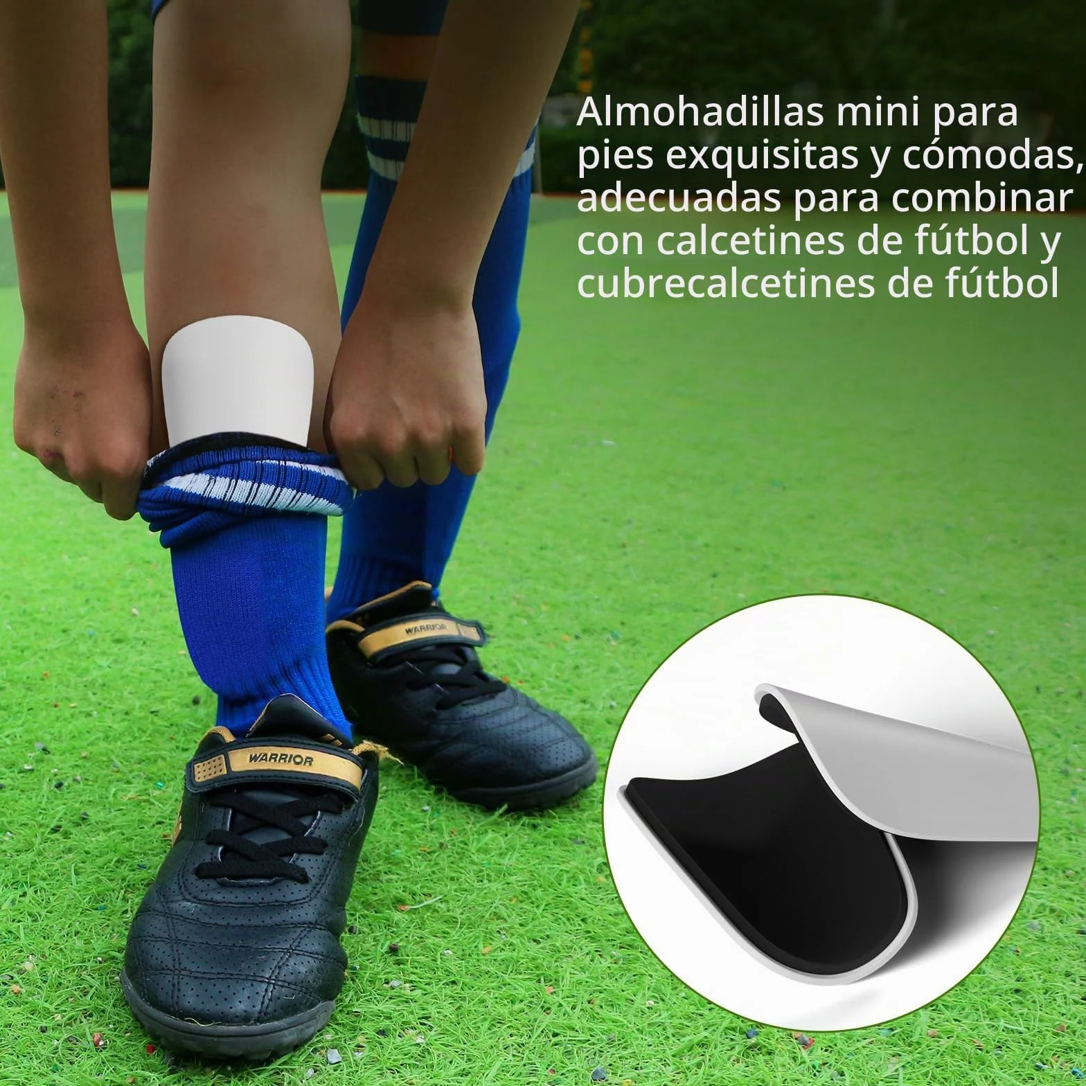 CLOPAE Mini espinilleras fútbol 8x5 cm niños niñas