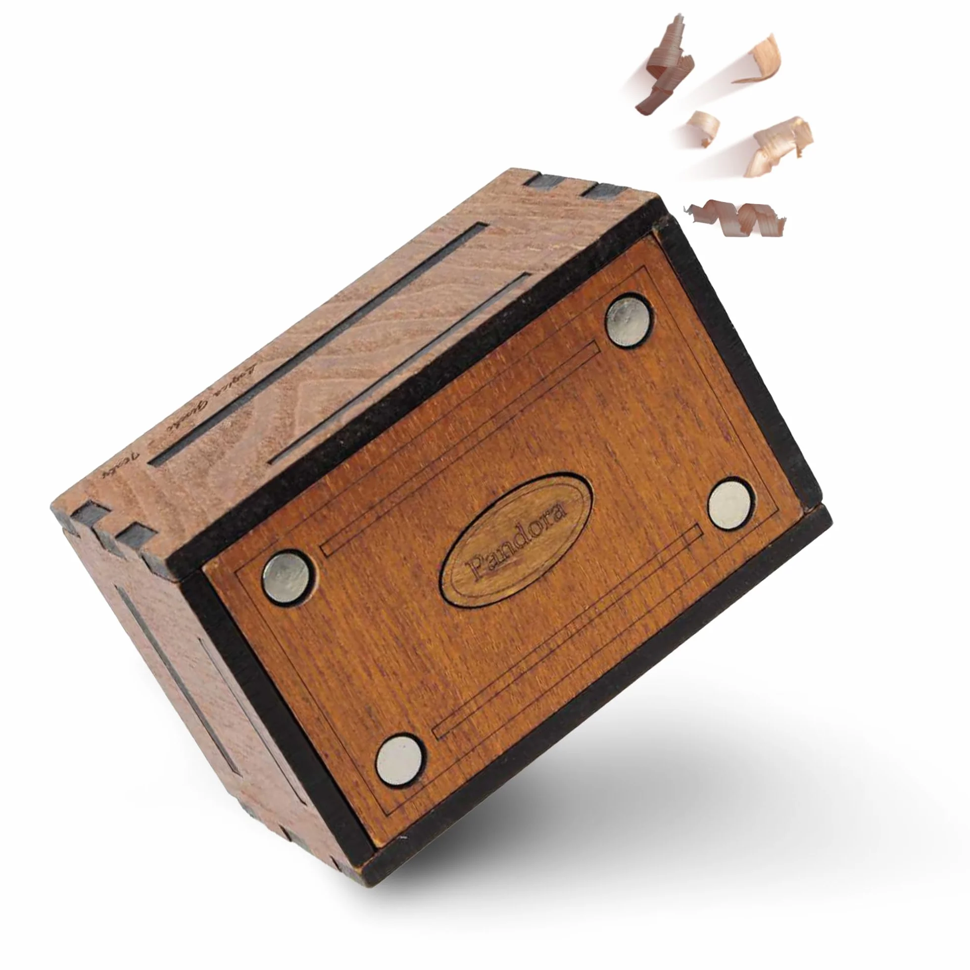 Logica Juegos Art. Pandora Box - El Cofre Secreto - Rompecabezas de Madera - Caja Secreta - Dificultad 5/6 Increíble - Colección Leonardo da Vinci
