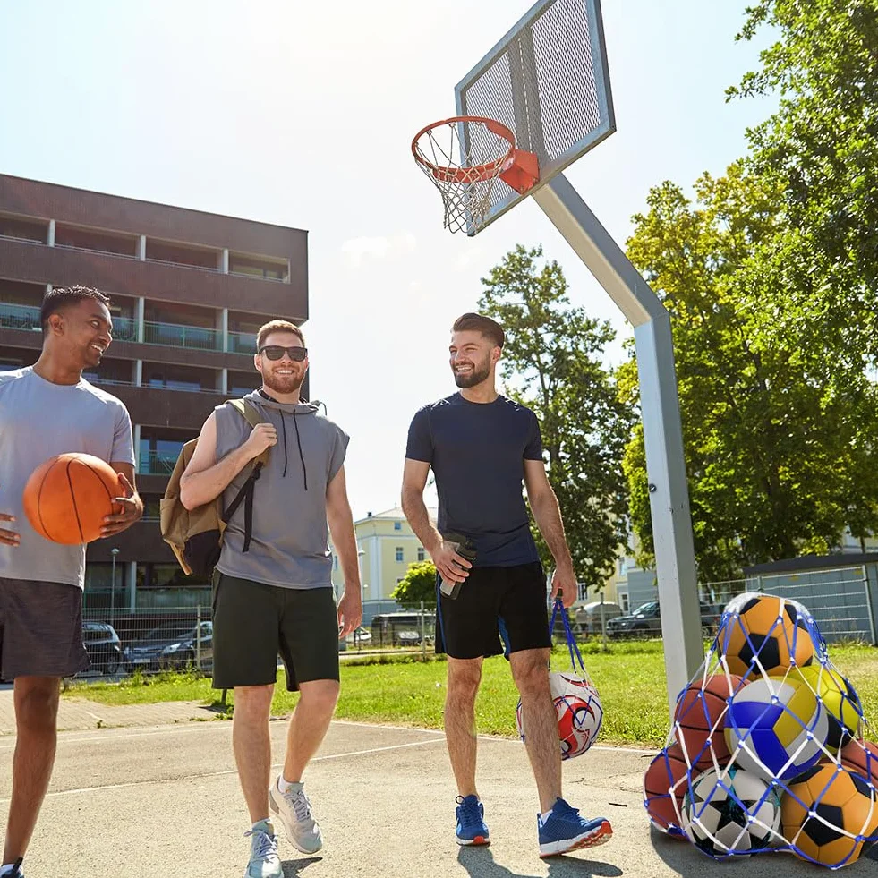 Torba Siatkowa Sportowa Przenośna na Piłki Nożne, Koszykówkę, Tenis, Rugby i Siatkówkę
