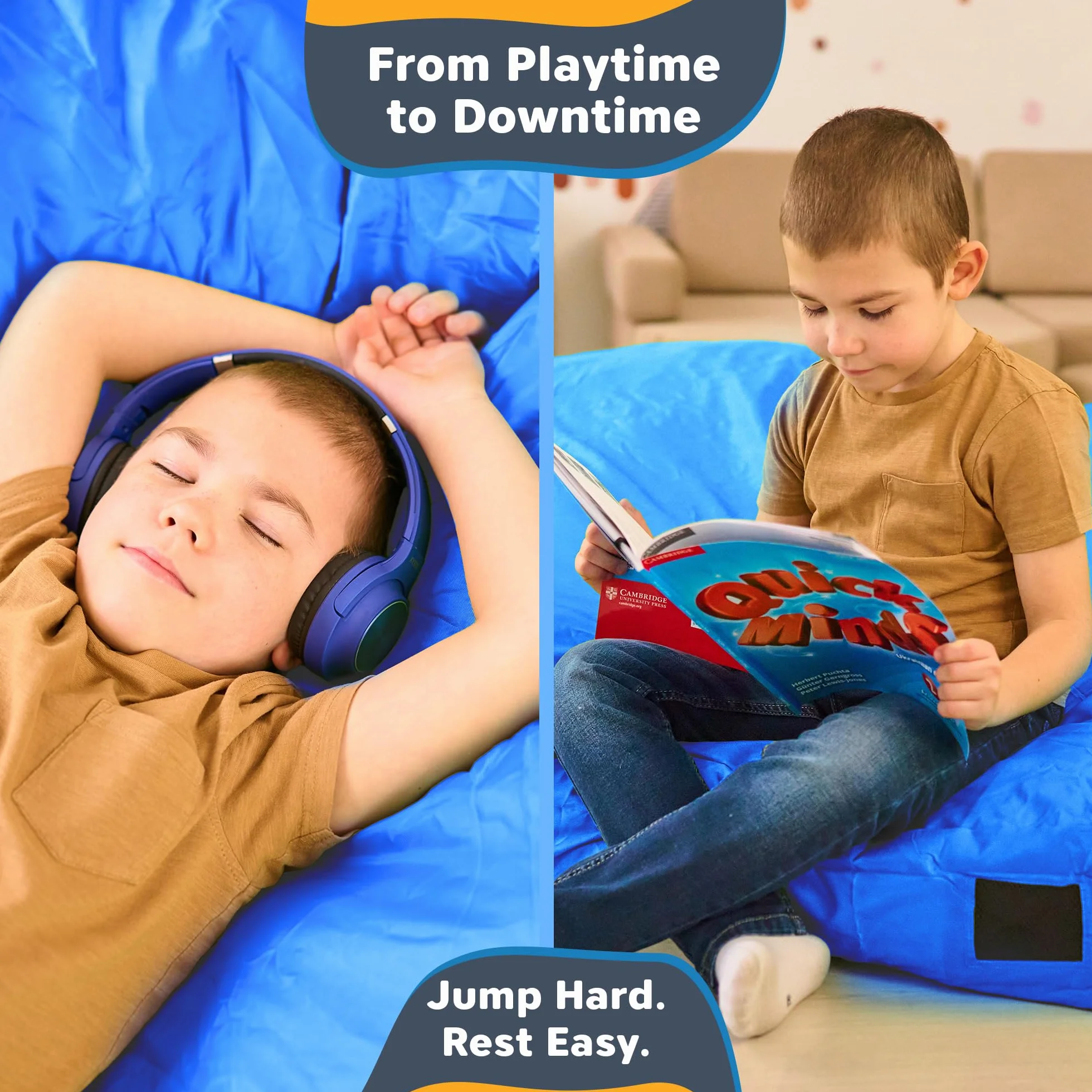 SaferBounce Sensory Crash Pad para Niños 152 x 152 cm Colchoneta Autismo Alfombra Espuma Infantil Escalada Gimnasia