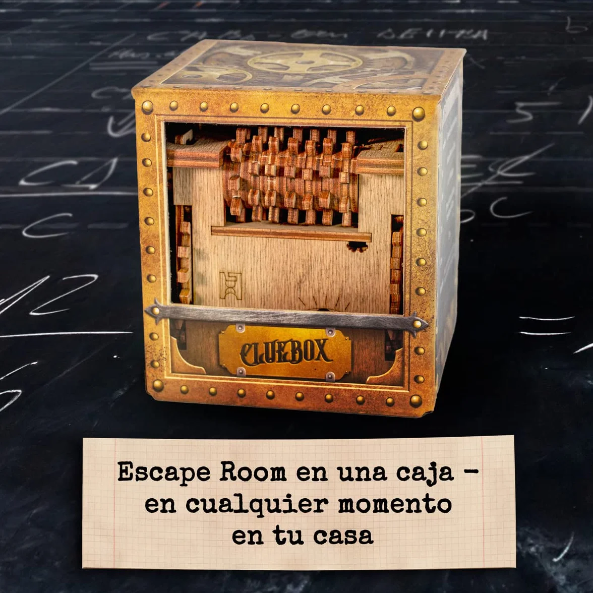 iDventure Cluebox - El Gato de Schrödinger - Enigma 3D de Madera con Mecanismos Secretos – Un Desafío Intrigante para Mentes Curiosas y Amantes de los Rompecabezas, Ideal para Quienes Buscan un Reto