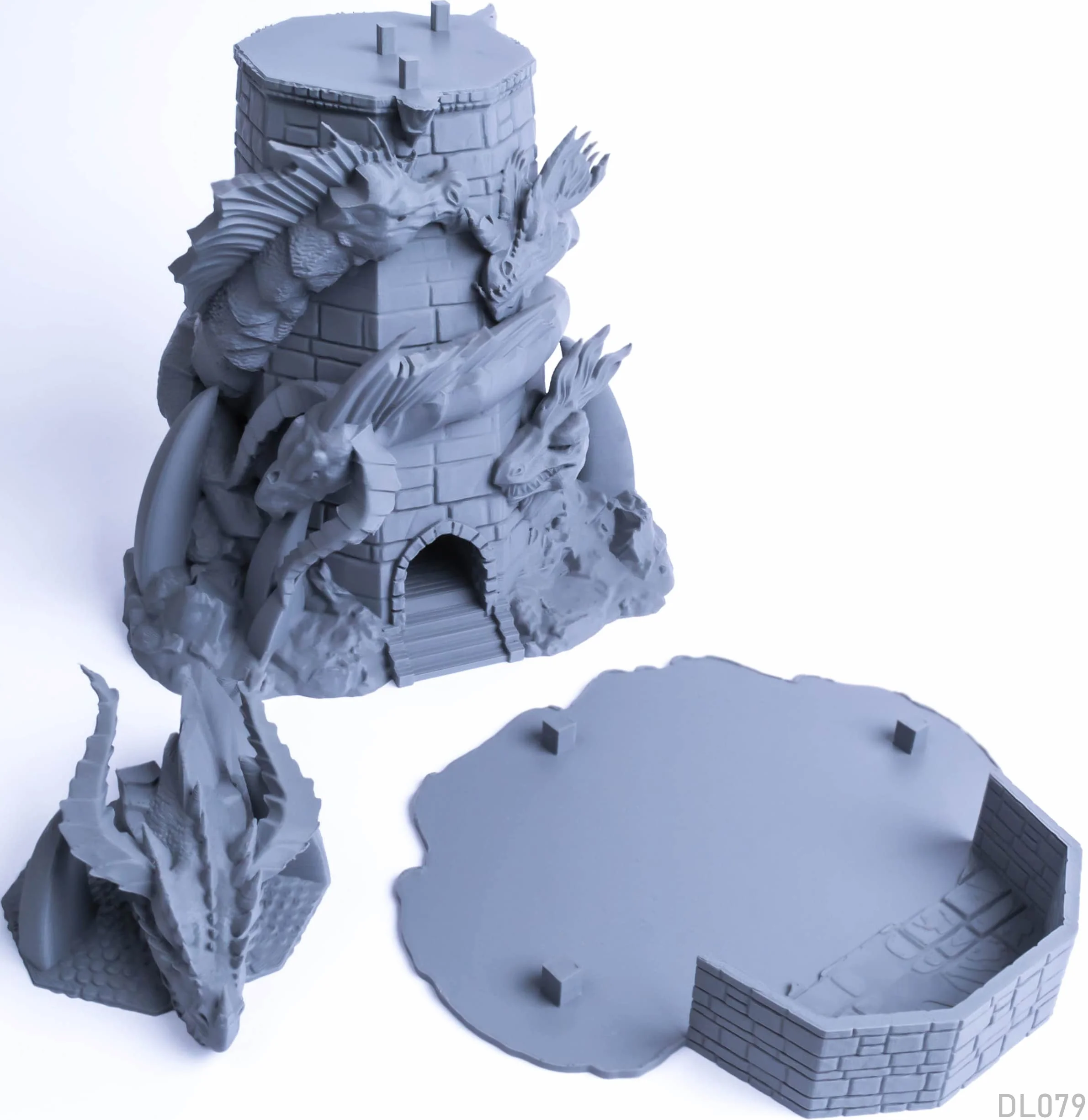 3D Vikingos Tiamat Torre de dados Reina de Dragones Malvados, torre de dados perfecta para mazmorras y dragones y otros juegos de rol de mesa