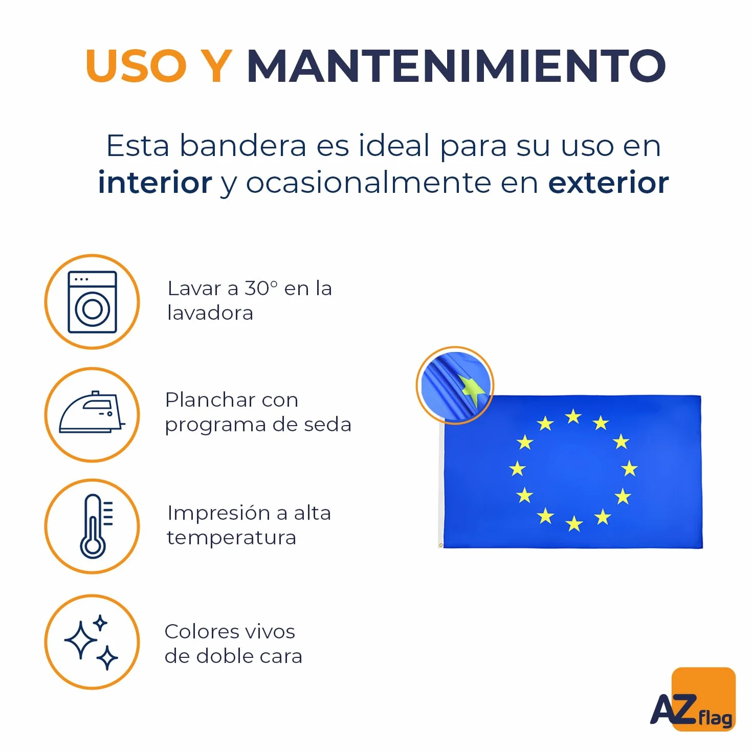 AZ FLAG Bandera de Europa 150x90cm - Union Europea UU.EE Multicolor