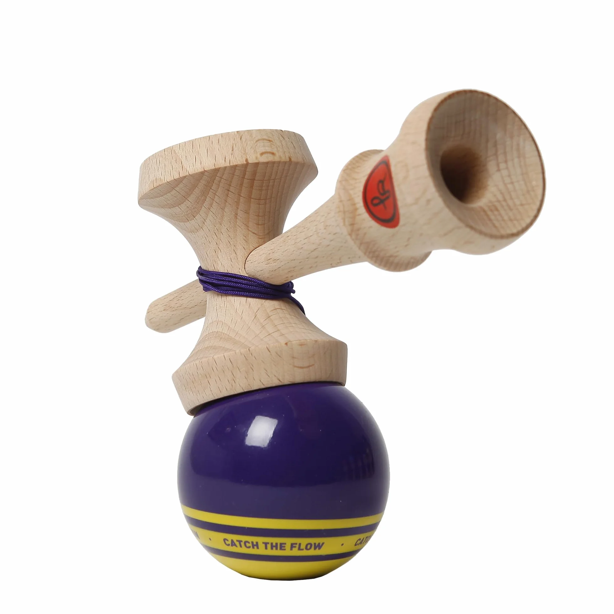PLAY Kendama, Color Morado y Amarillo (Kendama Europe K2064)