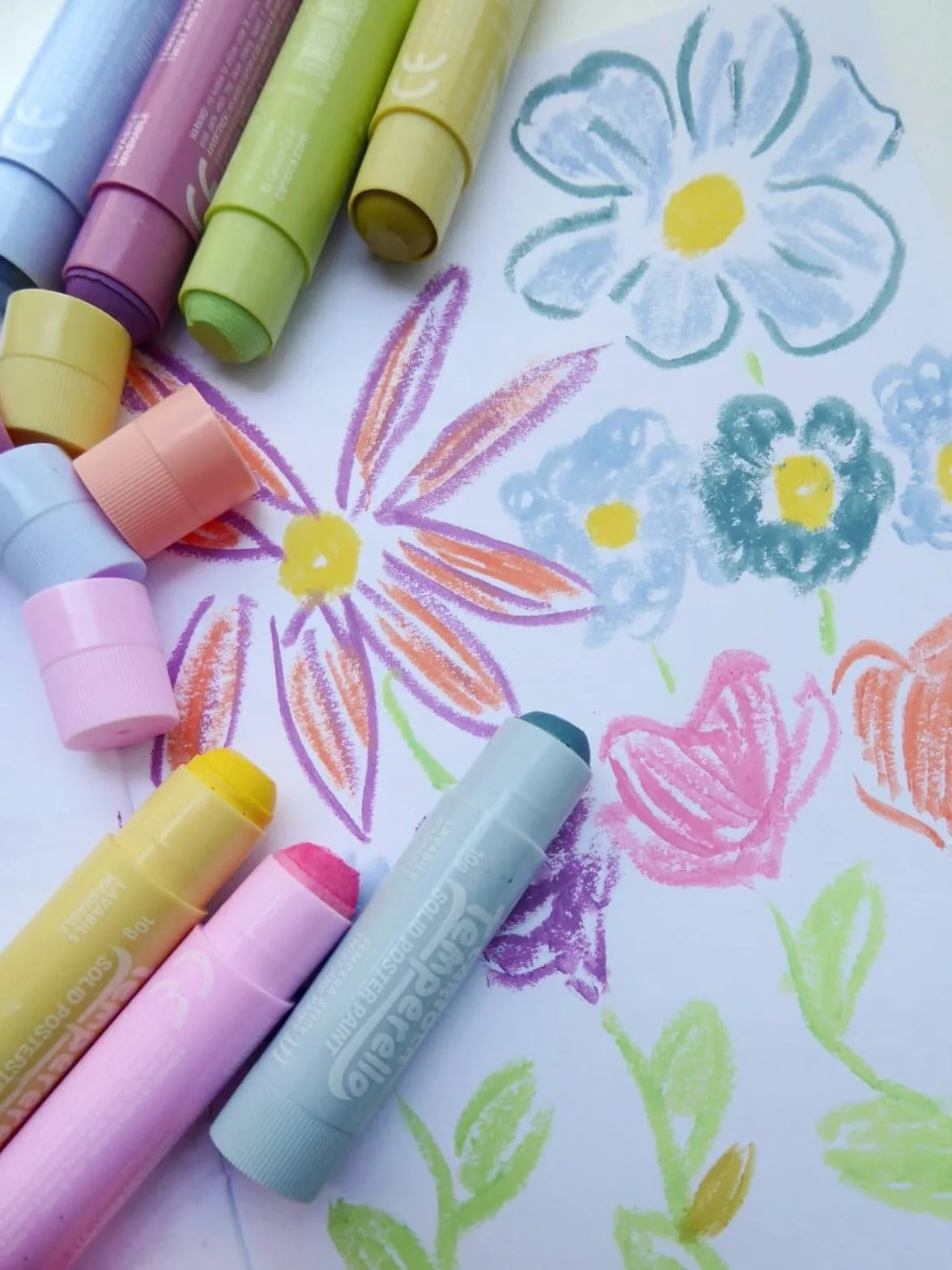 Carioca Témperas sólidas Pastel Temperello| Perfectas para el Colegio Temperello | Colores brillantes y cubrientes | 8 piezas
