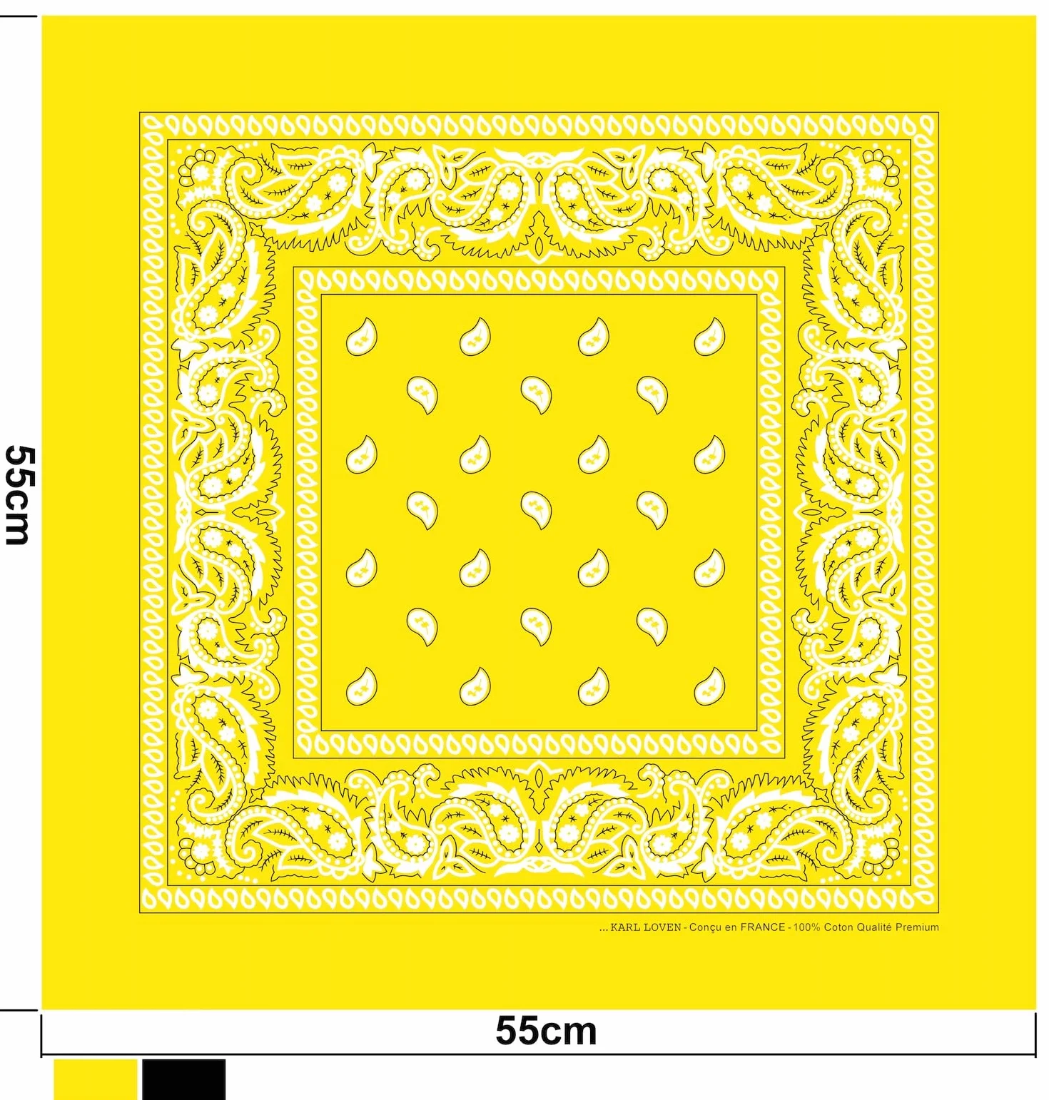 EL BANDANA Estampado Paisley 100% Algodón 20 Colores
