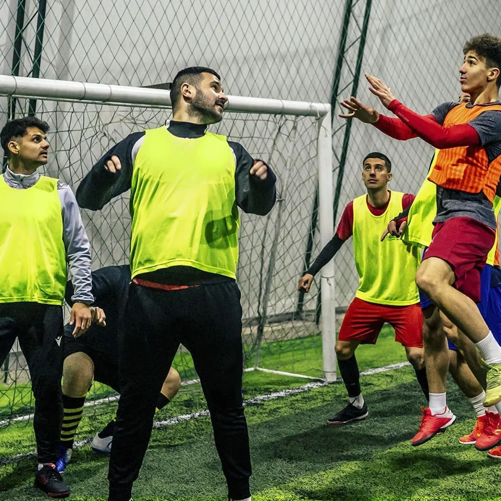 AUYAO Petos Futbol 6Pcs Chaleco Entrenamiento Malla Transpirable Deportivo