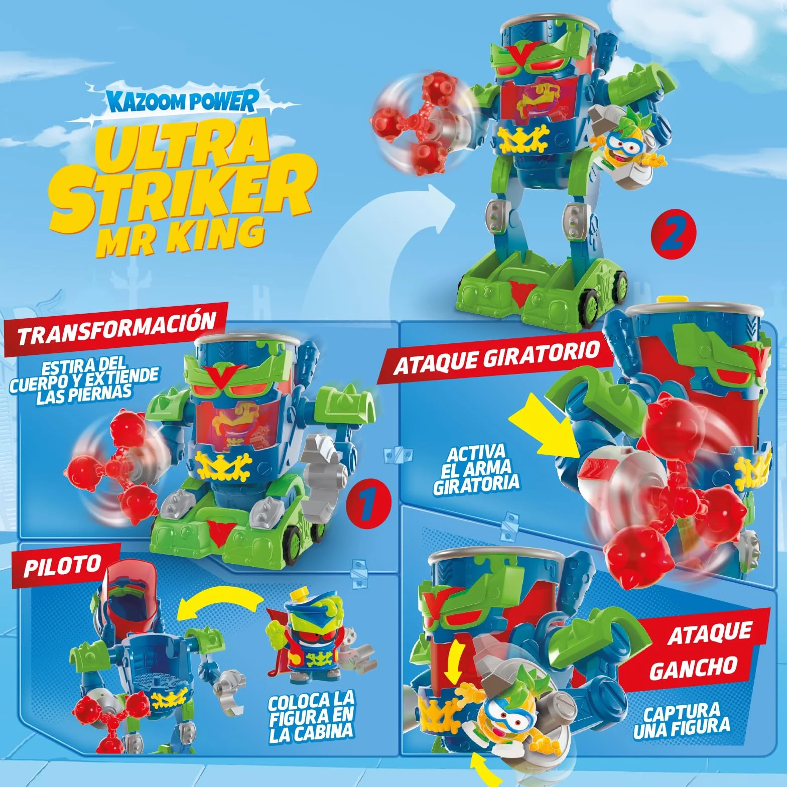 Superthings Kazoom Power Ultra Striker Robot Mr. King Exclusivo