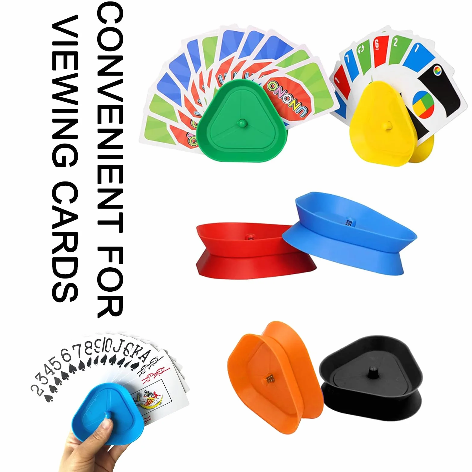 6 Piezas Soporte para Naipes, Criveple Juego de Cartas para Niños, Soporte para Juego de Cartas, Soporte para Tarjetas de Juego, para Personas Mayores y Niños