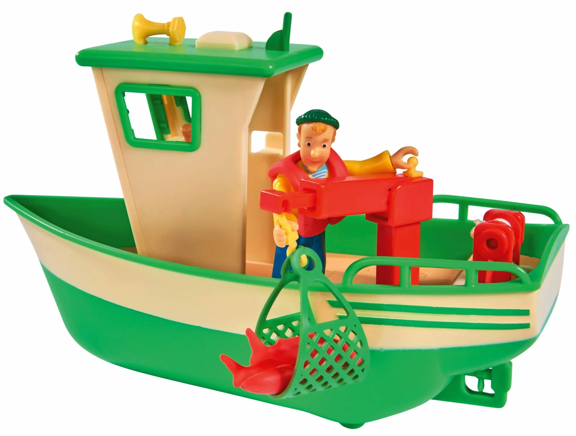 Sam Charlies Fischerboot mit Figur