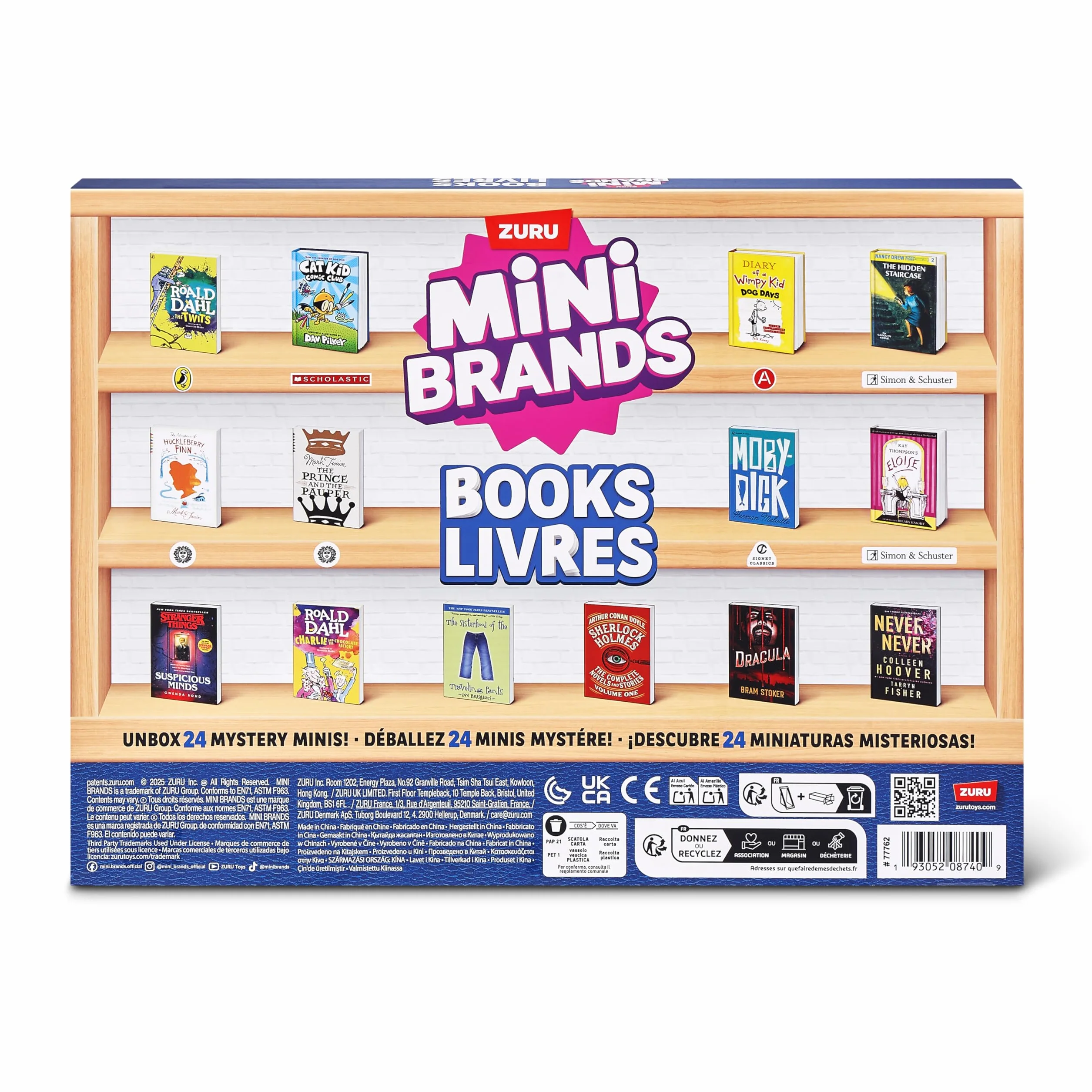 Mini Libros de Marcas Calendario de Adviento de ZURU, Juguetes de Temporada Coleccionables para Niñas, Niños y Coleccionistas