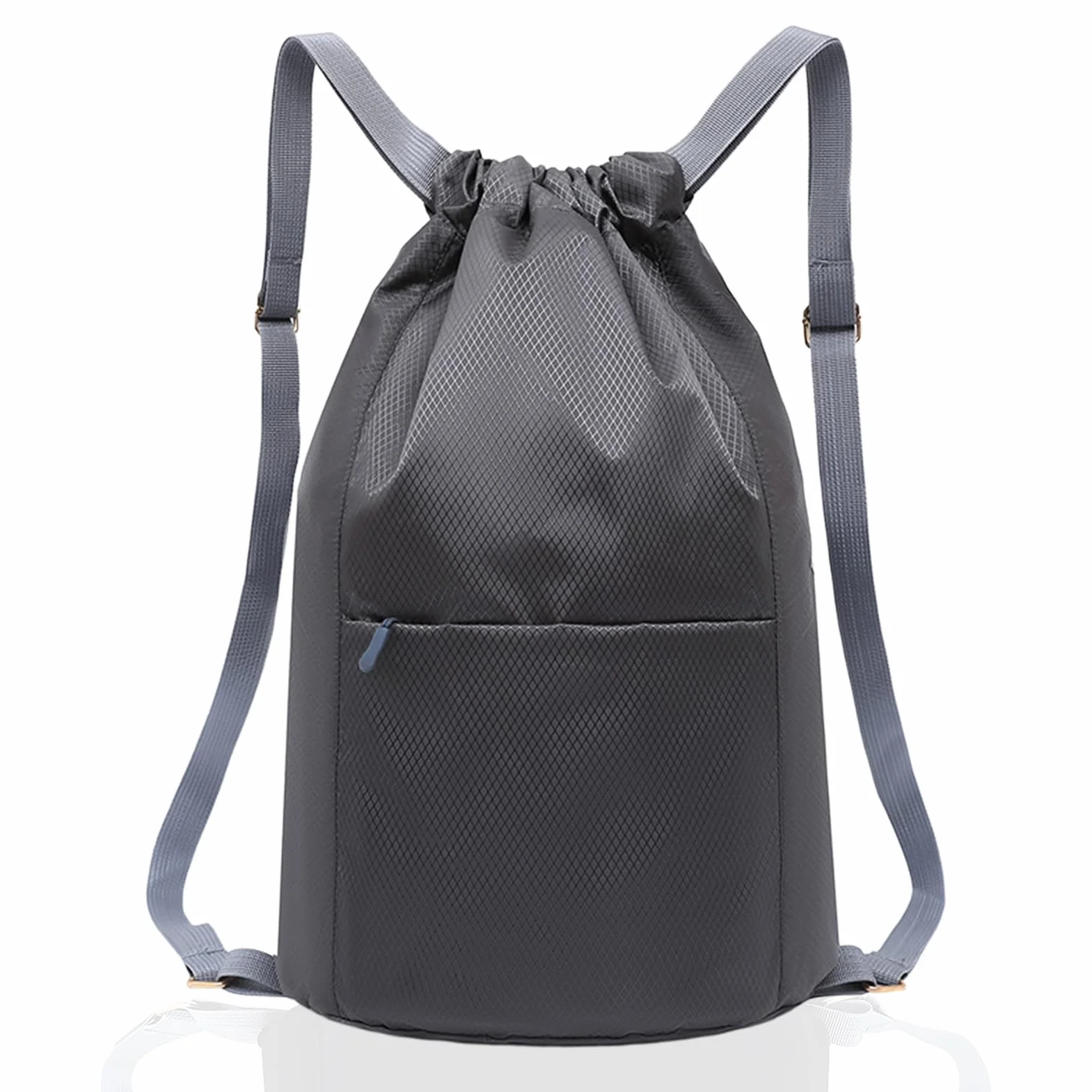 Bolsa de gimnasio impermeable con cordón, mochila plegable gran capacidad para mujer y hombre