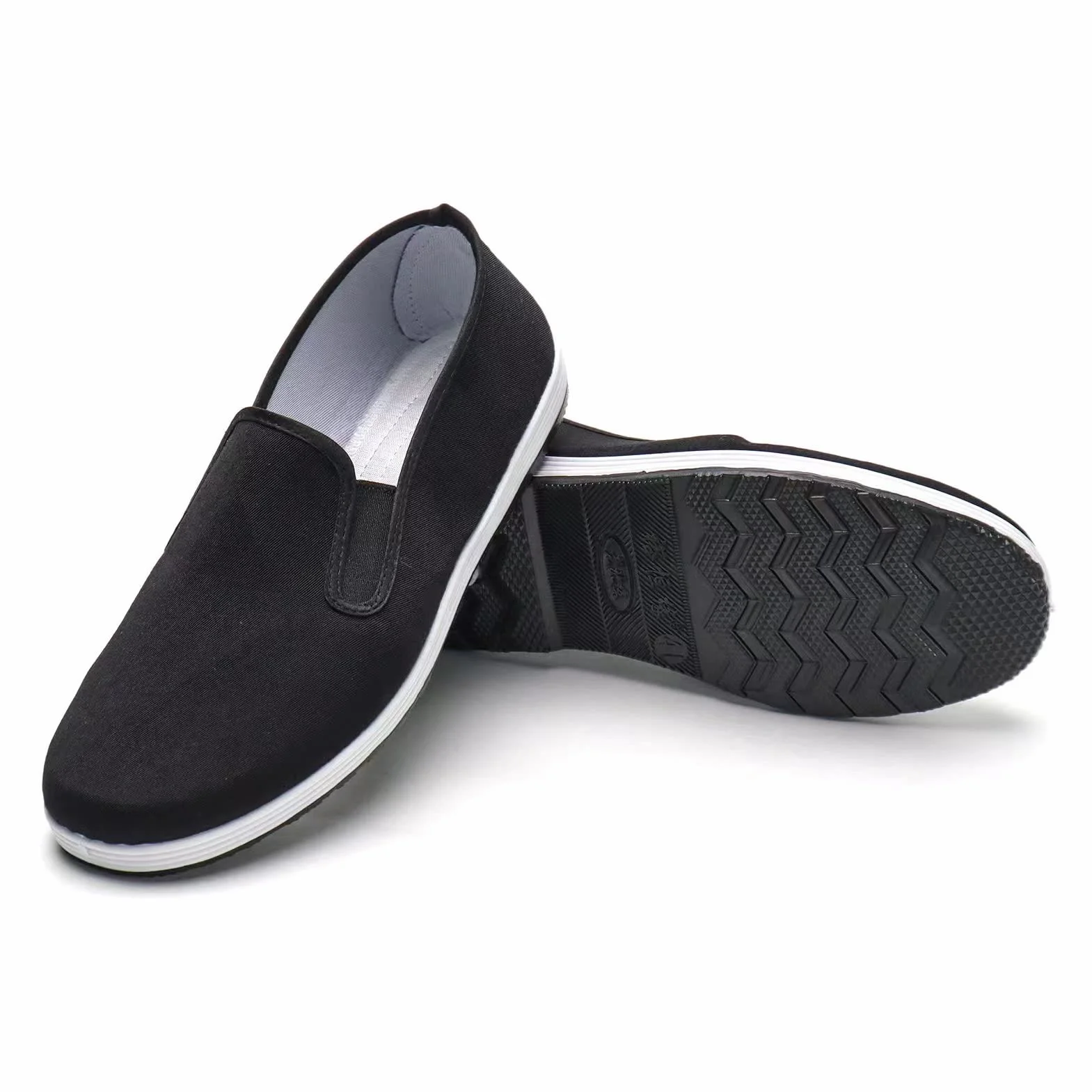 Zapatos de Tai Chi, Zapatos de Kung Fu de Lona, Zapatos de Artes Marciales de Beijing, Suela de Goma Negra
