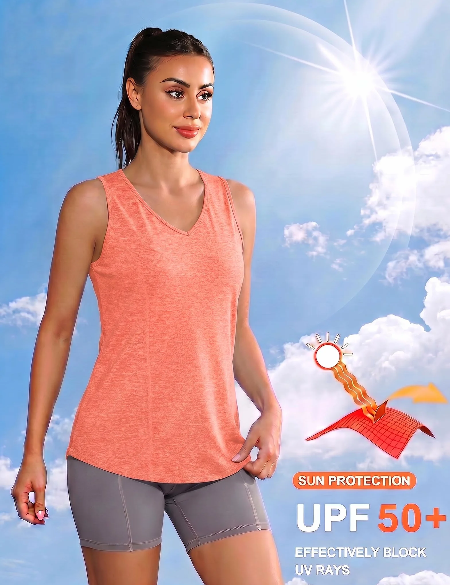 Camiseta Sin Mangas para Mujer Espalda de Malla Secado Rápido Chaleco Deportivo Fitness Yoga Correr