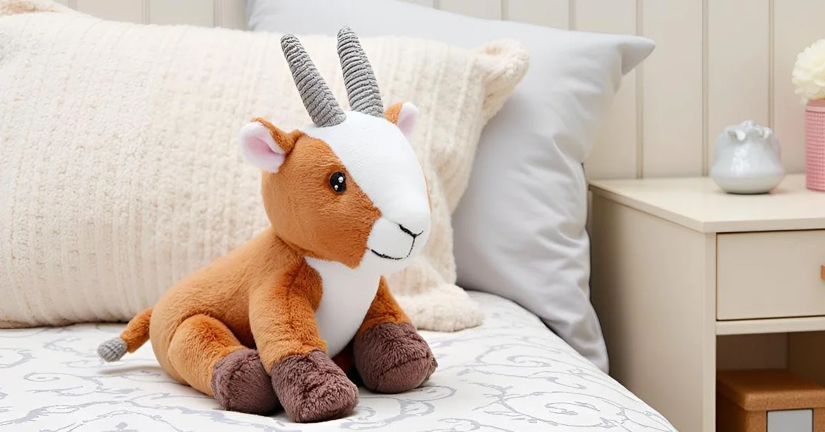 Zappi Co Cabra de Peluche (18 cm) – 100% Reciclado, ecológico – Peluche Suave y abrazable para recién Nacidos, niños pequeños, bebés