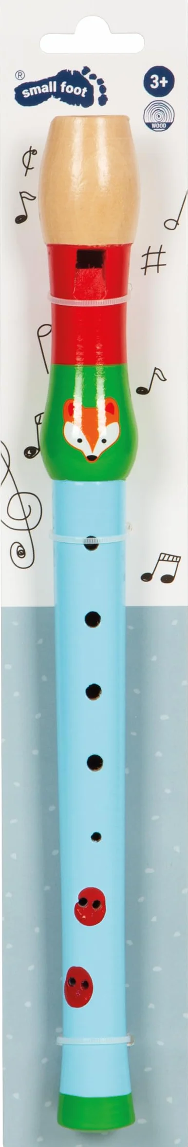 Small Foot 10722 Flauta Infantil, diseño Apto para niños, Hecha de Madera Resistente y Adecuada para Jugar, fomenta la Creatividad