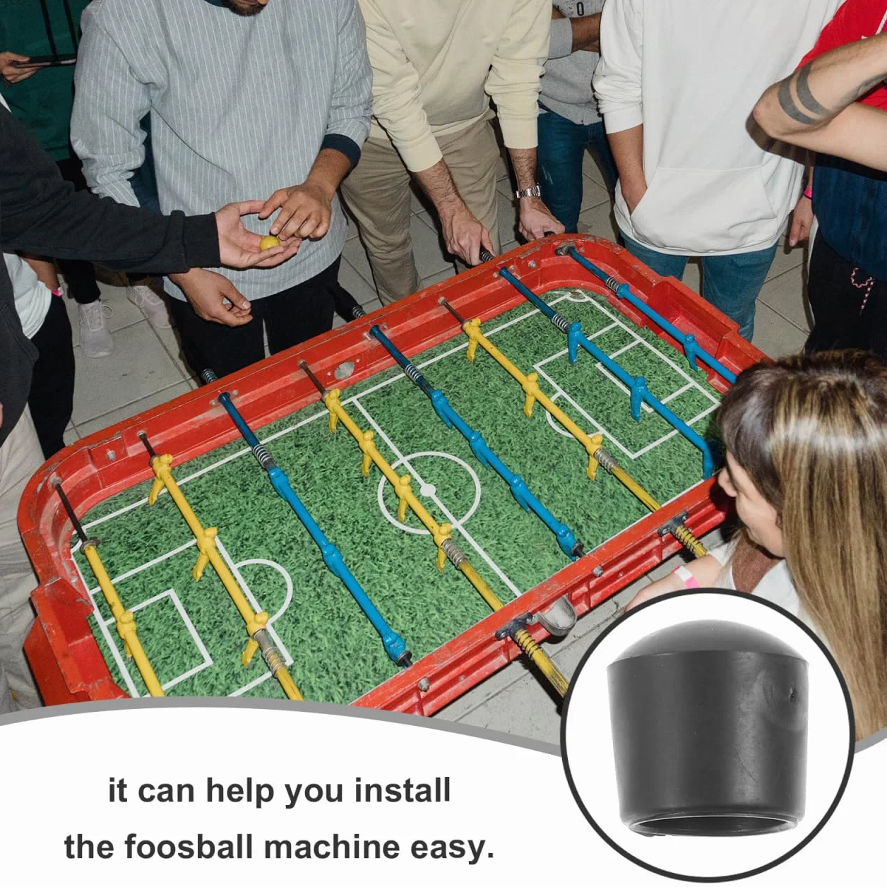 Tapones de seguridad para futbolín de 16 mm, accesorios de mesa para asegurar las barras y proteger al jugador