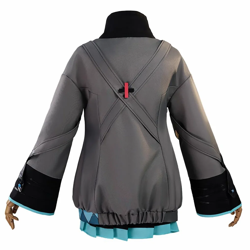 Zhongkaihua Miku - Disfraz completo de cosplay con chaqueta, falda, calcetines, tocados y decoraciones de cruz, traje de personaje de anime para cosplay, Halloween, carnaval para fanáticos