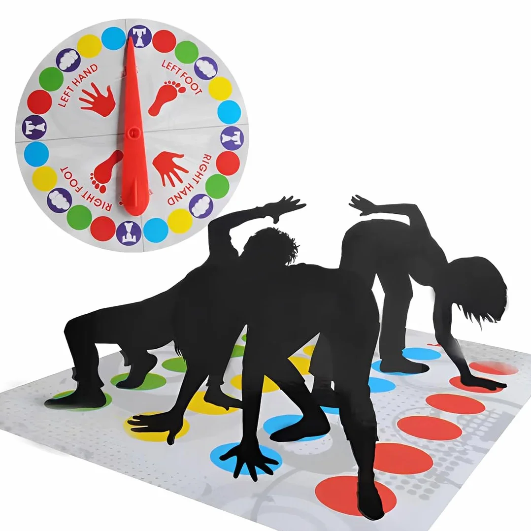 Twister Juego Infantil,Twisting Game Partir de 6 Años, Juego de Piso Familiar con Alfombrilla de Juego, lustige Spiel für Interinen und Ausraußen